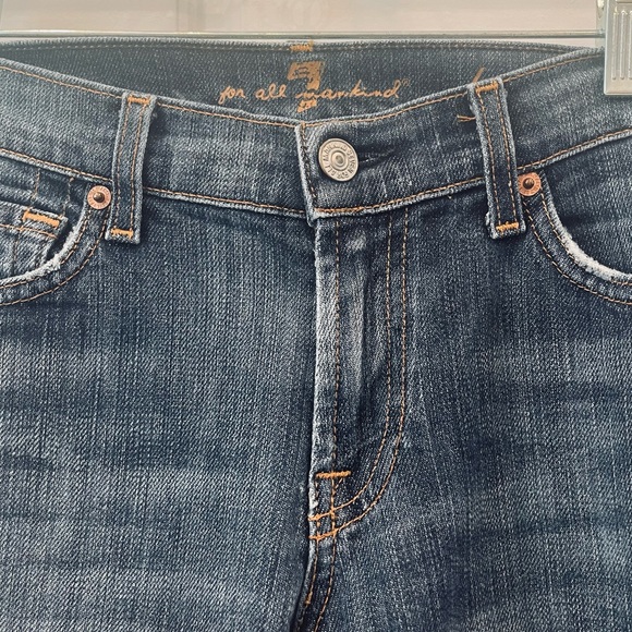7 For All Man Kind Bootcut Jean Medium Dark Wash Size:27 Preloved - Picture 3 of 9